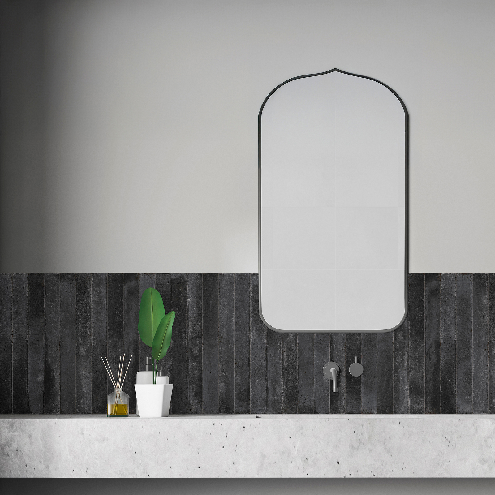 WANDFLIESE MIXTIK IRON GLÄNZEND 4,8X44,5 MYKONOS
