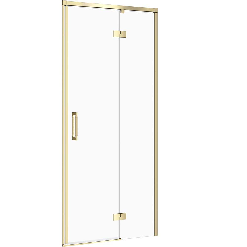 CERSANIT Duschtür LARGA gold matt, rechts 80x195 Klarglas S164-061