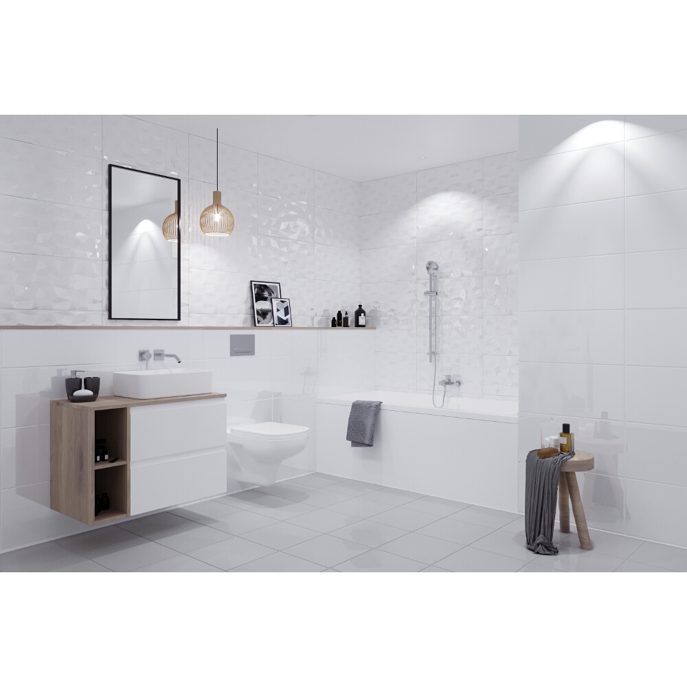 WANDFLIESE PEROUSO HONEY WHITE STRUCTURE GLOSSY 29,7X60