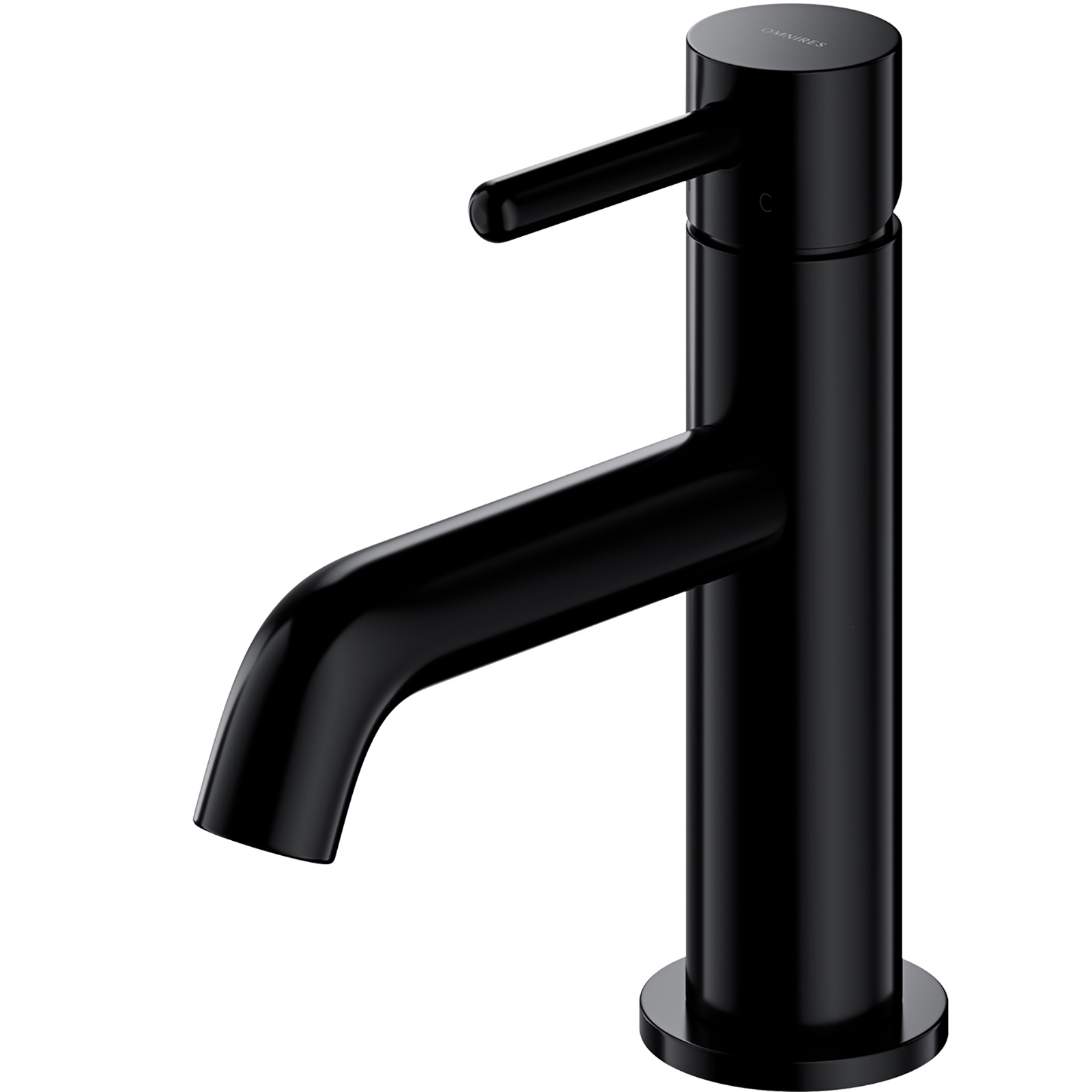 OMNIRES Y-Sockel Waschbeckenwasserhahn schwarz halbmatte Y1210NBL