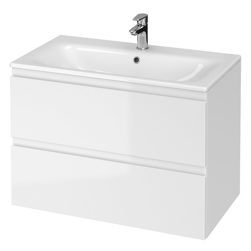 CERSANIT Waschtisch-Unterschrank mit Waschtisch-Set SET b277 MODUO 80 weiß dsm S801-316-DSM