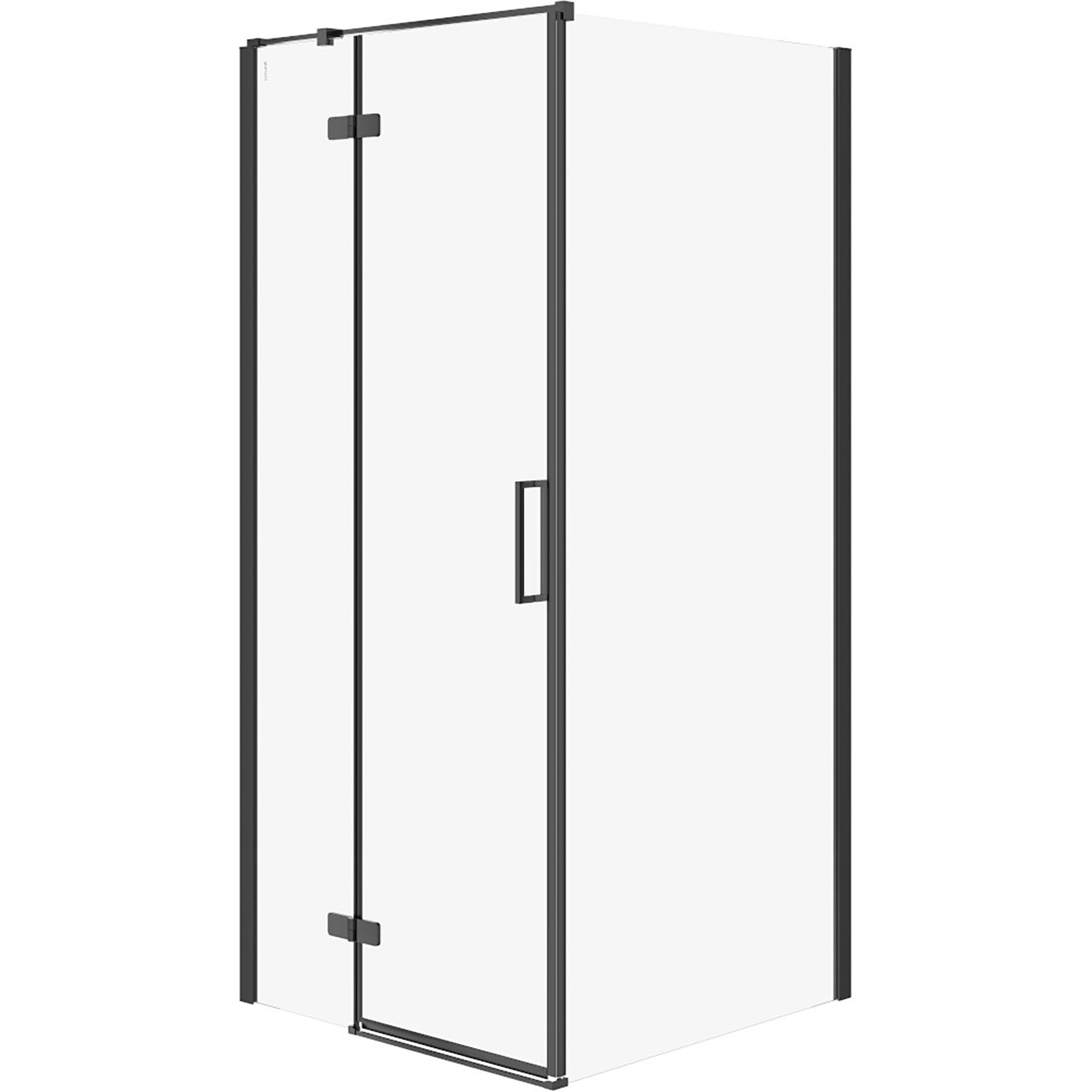 CERSANIT Eckduschkabine JOTA links schwarz 90x90x195 transparentes Glas S160-003 CERSANIT Eckduschkabine JOTA links schwarz 90x90x195 transparentes Glas S160-003