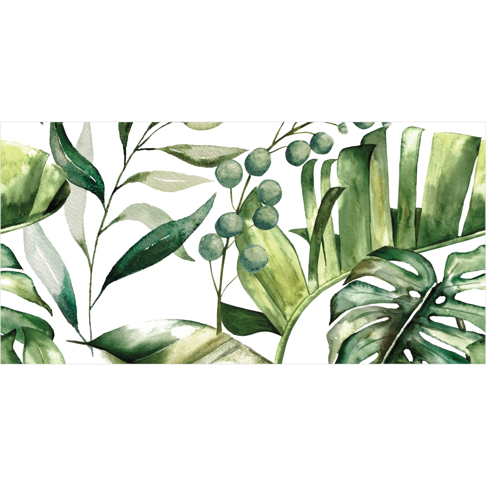 WANDFLIESE ALFA-CER TROPIC WHITE DEC. B GLOSSY 29,8X59,8