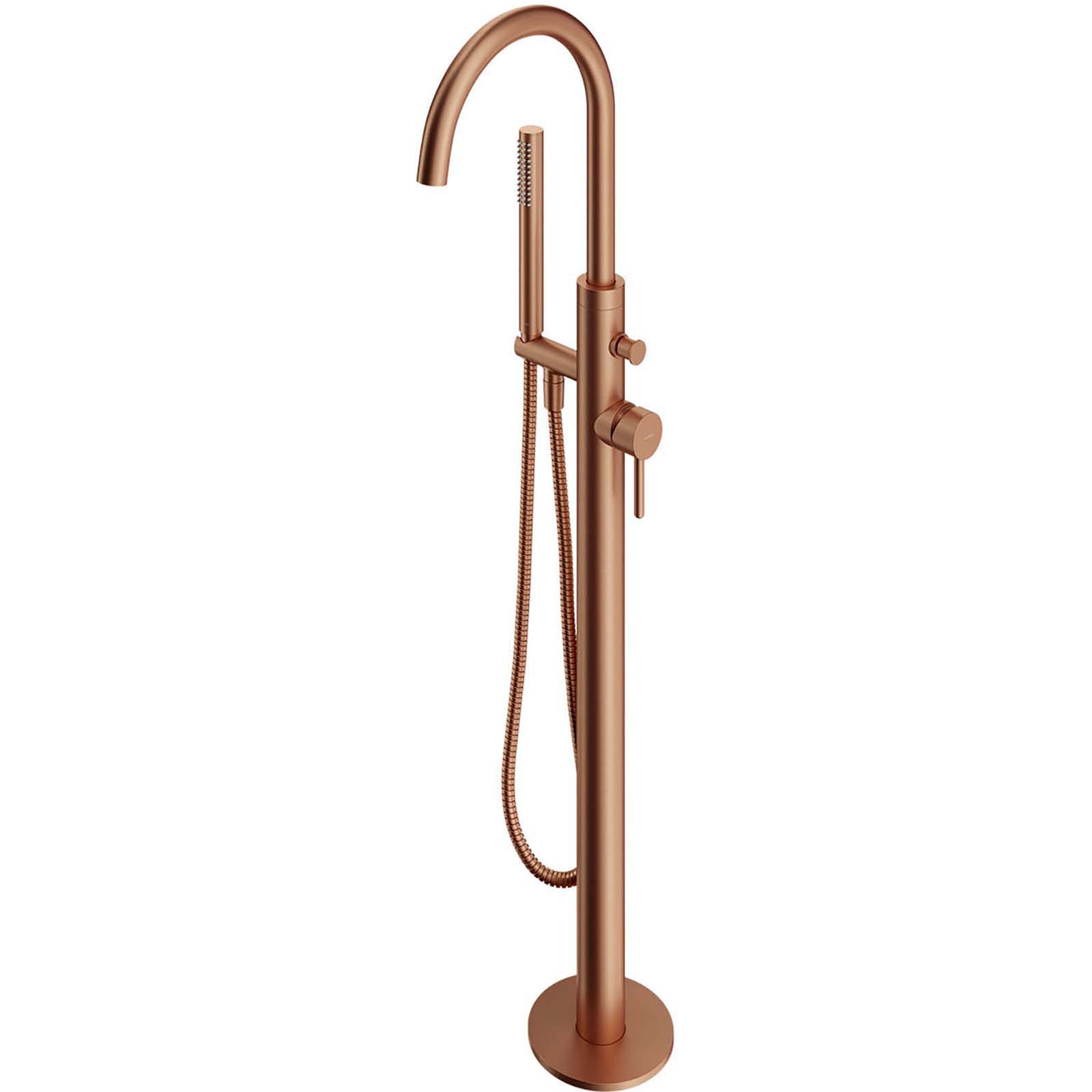 OMNIRES Badewannenwasserhahn Y freistehende gebürstete Kupfer Y1233CPB