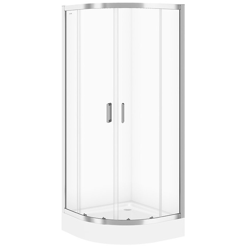 CERSANIT Halbrunde Duschkabine ARTECO 80x190 transparentes Glas S157-001