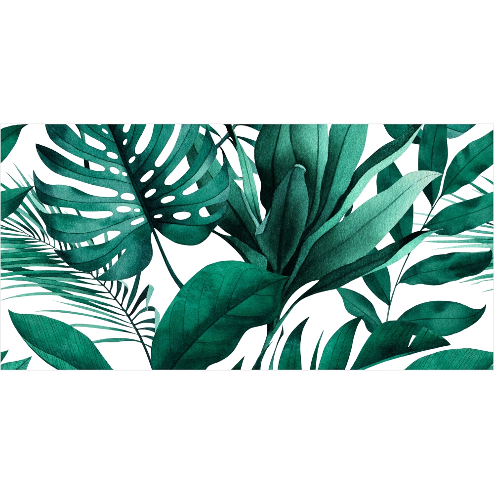 WANDFLIESE ALFA-CER MONSTERA WHITE DEC. B GLOSSY 29,8X59,8