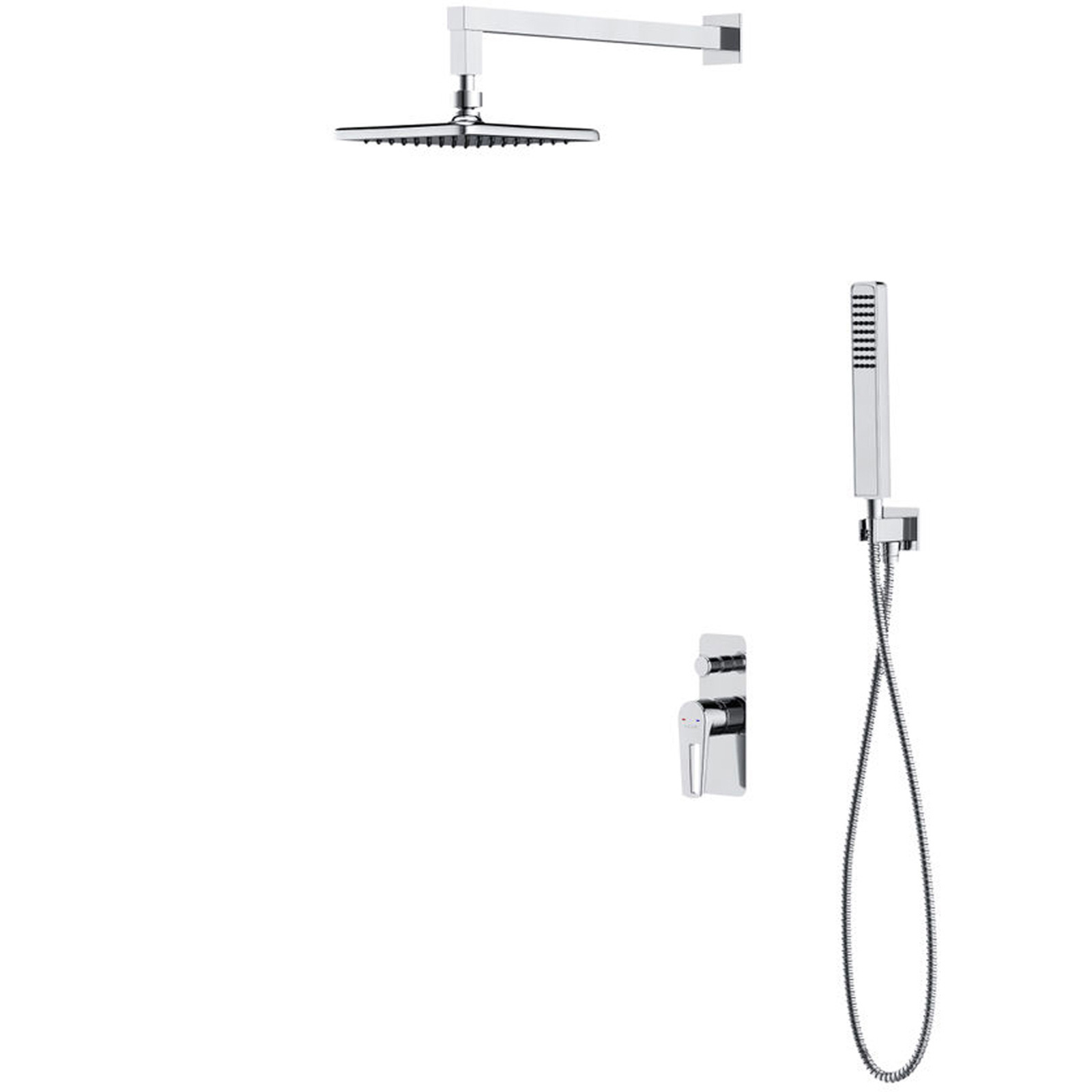 CERSANIT Unterputz-Duschgarnitur MILLE mit Badewanne und Brausemischer chrom S952-012