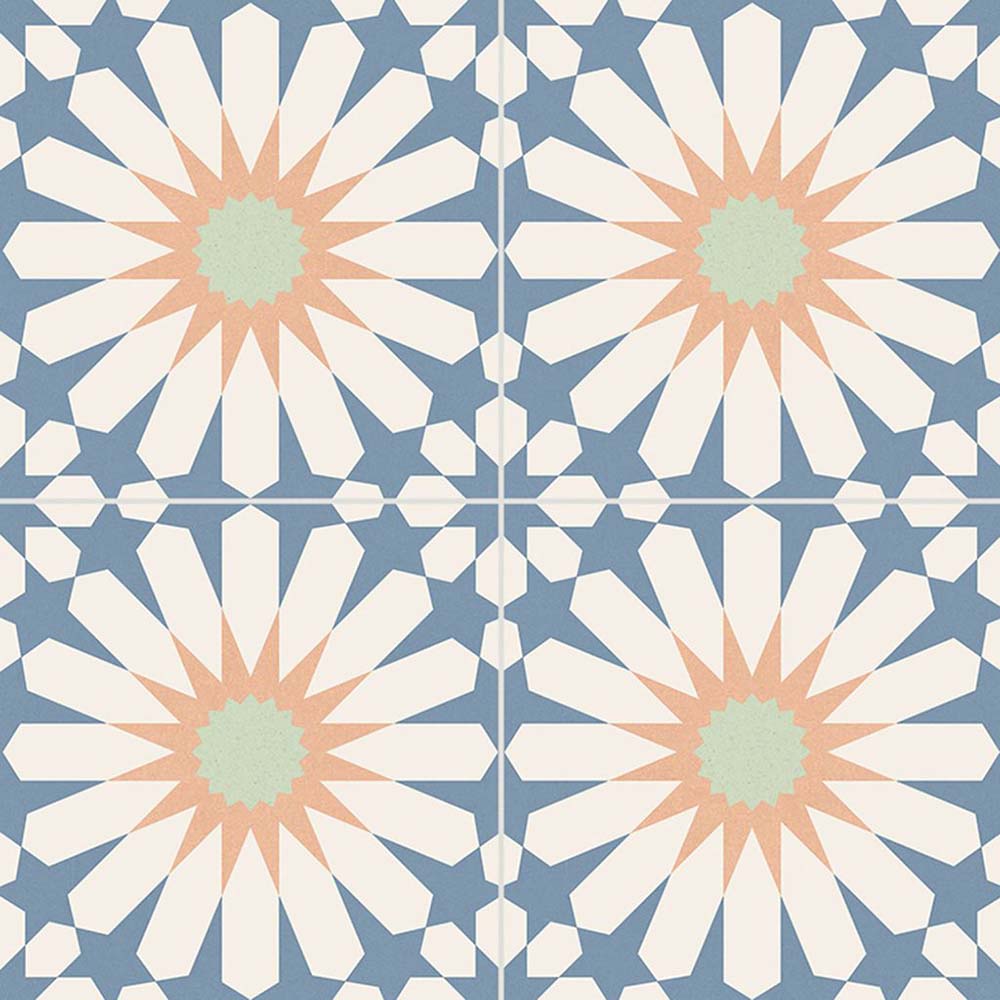 BODENFLIESE PATCHWORK SOLEIL BLAU MATT 33,15X33,15 GAYAFORES