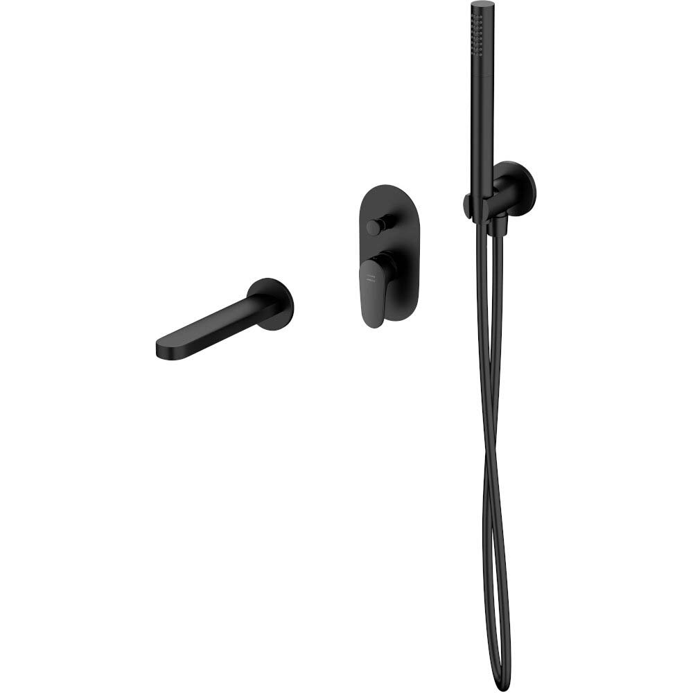 CERSANIT Unterputz-Badewannengarnitur INVERTO schwarz S952-043